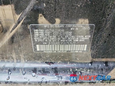 Zdjęcie 12 z 12 samochodu: 2025 SUBARU IMPREZA VIN:JF1GUABC8S8292622 - miniatura