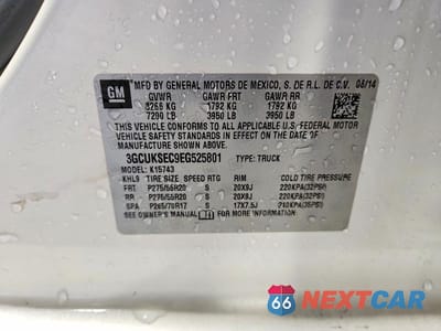 Zdjęcie 12 z 12 samochodu: 2014 CHEVROLET SILVERADO K1500 LTZ VIN:3GCUKSEC9EG525801 - miniatura