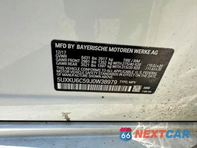 Zdjęcie 10 z 10 samochodu: 2018 BMW X6 XDRIVE50I VIN:5UXKU6C59J0W38979 - miniatura
