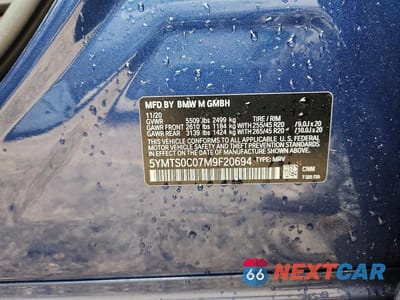 Zdjęcie 12 z 12 samochodu: 2021 BMW X3 M COMPETITION VIN:5YMTS0C07M9F20694 - miniatura