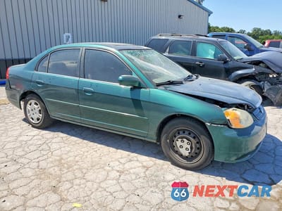 Czwarte zdjęcie samochodu z boku: 2002 HONDA CIVIC EX VIN:1HGES26742L009741 - miniatura