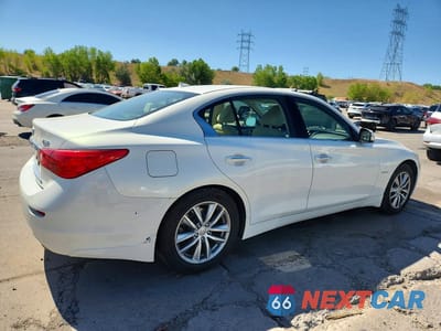 Trzecie zdjęcie samochodu z tyłu: 2014 INFINITI Q50 HYBRID PREMIUM VIN:JN1AV7AR5EM702345 - miniatura