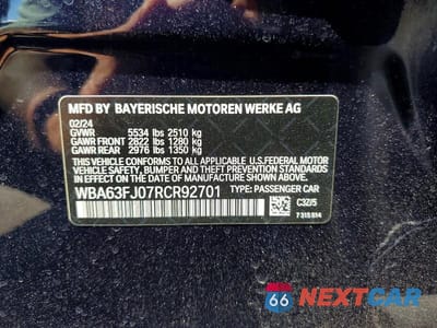 Zdjęcie 12 z 12 samochodu: 2024 BMW 540 XI VIN:WBA63FJ07RCR92701 - miniatura