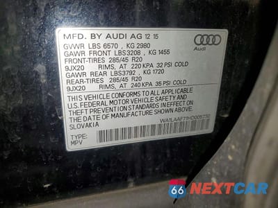 Zdjęcie 13 z 13 samochodu: 2017 AUDI Q7 PREMIUM PLUS VIN:WA1LAAF71HD005730 - miniatura