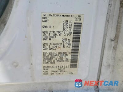 Zdjęcie 13 z 13 samochodu: 2018 NISSAN NV 2500 HD S VIN:1N6AF0LY3JN818117 - miniatura