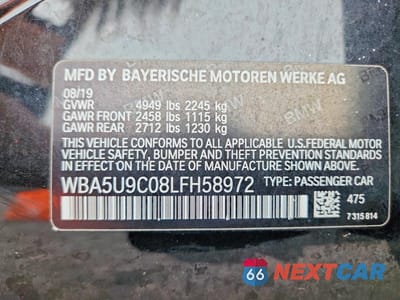 Zdjęcie 12 z 12 samochodu: 2020 BMW M340XI VIN:WBA5U9C08LFH58972 - miniatura