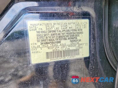 Zdjęcie 13 z 13 samochodu: 2011 NISSAN SENTRA VIN:3N1AB6APXBL618982 - miniatura
