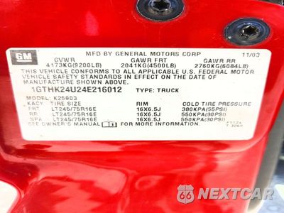 Zdjęcie 12 z 12 samochodu: 2004 GMC SIERRA K2500 HEAVY DUTY VIN:1GTHK24U24E216012 - miniatura