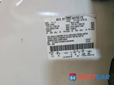 Zdjęcie 13 z 13 samochodu: 2014 FORD EXPLORER XLT VIN:1FM5K7D89EGA63696 - miniatura