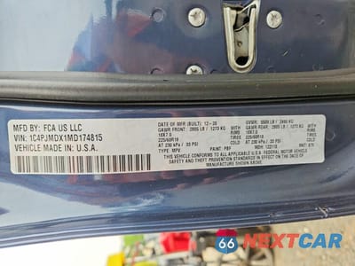 Zdjęcie 13 z 13 samochodu: 2021 JEEP CHEROKEE LIMITED VIN:1C4PJMDX1MD174815 - miniatura