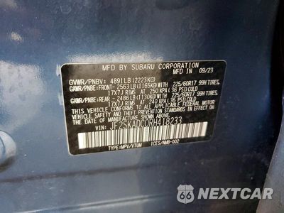 Zdjęcie 13 z 13 samochodu: 2024 SUBARU FORESTER PREMIUM VIN:JF2SKADC0RH418233 - miniatura