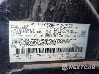 Zdjęcie 12 z 12 samochodu: 2012 FORD F250 SUPER DUTY VIN:1FT7W2BT9CEA87016 - miniatura