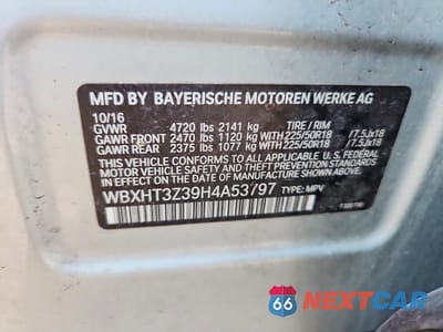 Zdjęcie 13 z 13 samochodu: 2017 BMW X1 XDRIVE28I VIN:WBXHT3Z39H4A53797 - miniatura