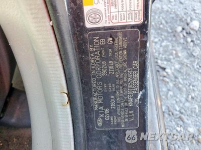 Zdjęcie 12 z 12 samochodu: 2006 KIA SPECTRA SPECTRA5 VIN:KNAFE161165284913 - miniatura