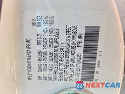 Zdjęcie 14 z 14 samochodu: 2018 ACURA RDX VIN:5J8TB3H37JL002563 - miniatura