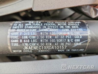 Zdjęcie 9 z 9 samochodu: 2024 KAWASAKI EN650 C VIN:JKAENEC1XRDA10157 - miniatura