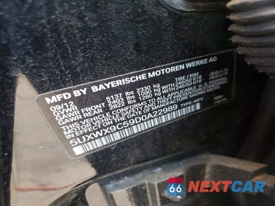 Zdjęcie 12 z 12 samochodu: 2013 BMW X3 XDRIVE28I VIN:5UXWX9C59D0A22989 - miniatura