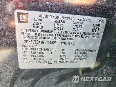 Zdjęcie 12 z 12 samochodu: 2016 GMC TERRAIN SLE VIN:2GKFLTEK1G6151626 - miniatura