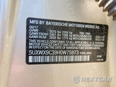 Zdjęcie 13 z 13 samochodu: 2017 BMW X3 XDRIVE28I VIN:5UXWX9C39H0W75873 - miniatura