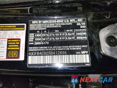 Zdjęcie 14 z 14 samochodu: 2025 MERCEDES-BENZ GLE 350 VIN:4JGFB4EB2SB412896 - miniatura