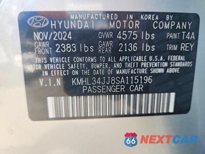 Zdjęcie 13 z 13 samochodu: 2025 HYUNDAI SONATA HYBRID SEL VIN:KMHL34JJ8SA115196 - miniatura