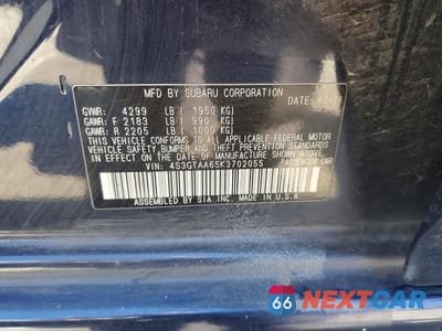 Zdjęcie 13 z 13 samochodu: 2019 SUBARU IMPREZA VIN:4S3GTAA65K3702055 - miniatura
