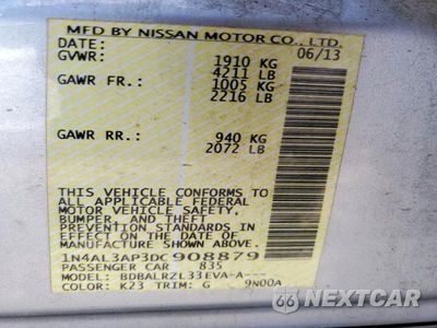Zdjęcie 12 z 12 samochodu: 2013 NISSAN ALTIMA 2.5 VIN:1N4AL3AP3DC908879 - miniatura