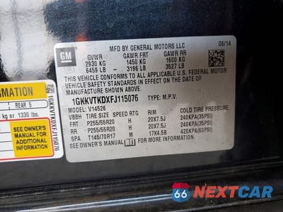 Zdjęcie 12 z 12 samochodu: 2015 GMC ACADIA DENALI VIN:1GKKVTKDXFJ115076 - miniatura