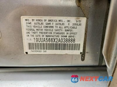 Zdjęcie 12 z 12 samochodu: 2002 ACURA 3.2TL VIN:19UUA566X2A038888 - miniatura