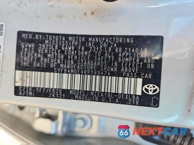 Zdjęcie 13 z 13 samochodu: 2024 TOYOTA COROLLA LE VIN:5YFB4MDE4RP189474 - miniatura