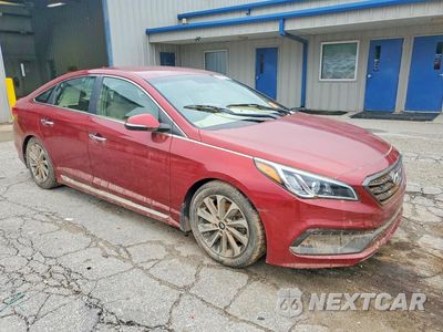 Czwarte zdjęcie samochodu z boku: 2016 HYUNDAI SONATA SPORT VIN:5NPE34AF5GH389657 - miniatura