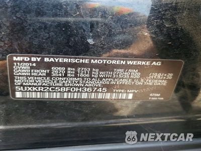 Zdjęcie 12 z 12 samochodu: 2015 BMW X5 SDRIVE35I VIN:5UXKR2C58F0H36745 - miniatura
