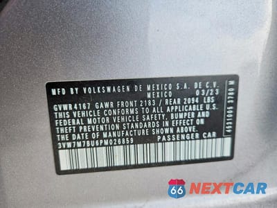 Zdjęcie 12 z 12 samochodu: 2023 VOLKSWAGEN JETTA SE VIN:3VW7M7BU6PM026859 - miniatura