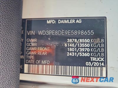 Zdjęcie 13 z 13 samochodu: 2014 MERCEDES-BENZ SPRINTER 2500 DELIVERY VAN VIN:WD3PE8DE9E5898655 - miniatura