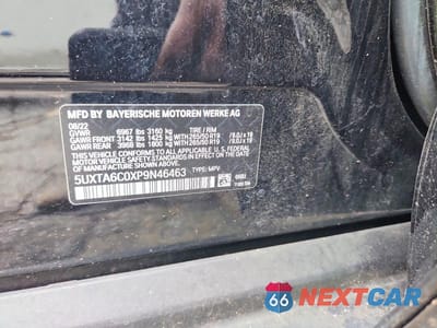 Zdjęcie 12 z 12 samochodu: 2023 BMW X5 XDRIVE45E VIN:5UXTA6C0XP9N46463 - miniatura