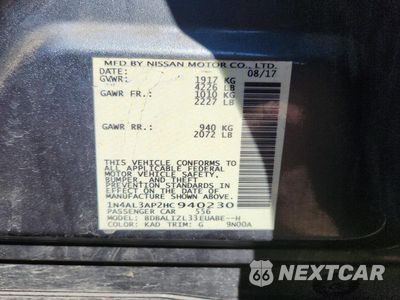 Zdjęcie 12 z 12 samochodu: 2017 NISSAN ALTIMA 2.5 VIN:1N4AL3AP2HC940230 - miniatura