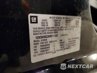 Zdjęcie 13 z 13 samochodu: 2017 CHEVROLET SUBURBAN K1500 LT VIN:1GNSKHKC8HR111287 - miniatura