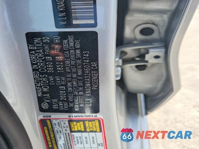 Zdjęcie 12 z 12 samochodu: 2017 KIA RIO LX VIN:KNADM4A32H6074743 - miniatura