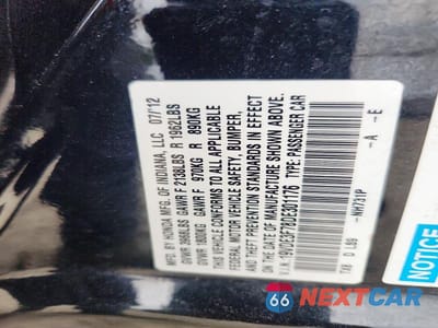 Zdjęcie 13 z 13 samochodu: 2013 ACURA ILX HYBRID TECH VIN:19VDE3F78DE301176 - miniatura