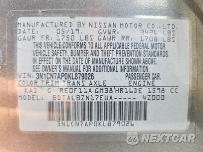 Zdjęcie 12 z 12 samochodu: 2019 NISSAN VERSA SV VIN:3N1CN7AP0KL879026 - miniatura
