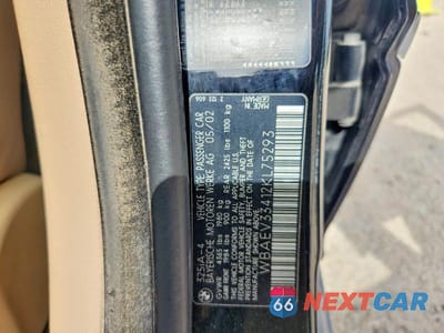 Zdjęcie 12 z 12 samochodu: 2002 BMW 3 SERIES I VIN:WBAEV33412KL75293 - miniatura