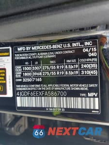 Zdjęcie 13 z 13 samochodu: 2015 MERCEDES-BENZ GL 450 4MATIC VIN:4JGDF6EEXFA586700 - miniatura