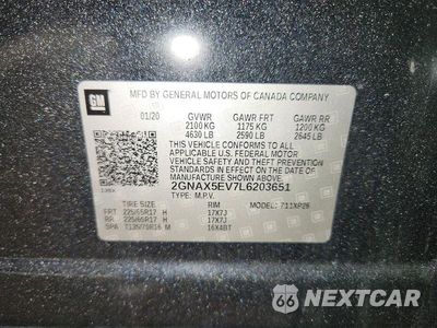 Zdjęcie 13 z 13 samochodu: 2020 CHEVROLET EQUINOX VIN:2GNAX5EV7L6203651 - miniatura