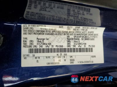 Zdjęcie 12 z 12 samochodu: 2012 FORD FOCUS SE VIN:1FAHP3K26CL117511 - miniatura