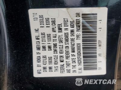 Zdjęcie 12 z 12 samochodu: 2013 HONDA ACCORD EXL VIN:1HGCR2F8XDA086639 - miniatura