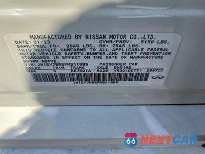 Zdjęcie 12 z 12 samochodu: 2023 INFINITI Q50 LUXE VIN:JN1EV7BR5PM541885 - miniatura