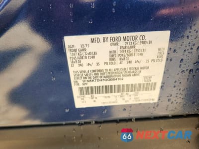 Zdjęcie 13 z 13 samochodu: 2016 FORD EXPLORER XLT VIN:1FM5K7DH7GGB84102 - miniatura