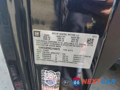 Zdjęcie 12 z 12 samochodu: 2012 CHEVROLET TRAVERSE LT VIN:1GNKVJEDXCJ190973 - miniatura