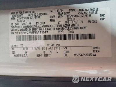 Zdjęcie 14 z 14 samochodu: 2015 FORD TRANSIT T-250 DELIVERY VAN VIN:1FTNR1CM5FKA31077 - miniatura
