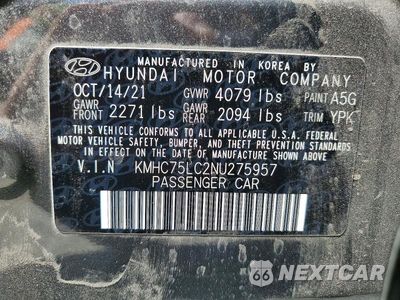 Zdjęcie 13 z 13 samochodu: 2022 HYUNDAI IONIQ SE VIN:KMHC75LC2NU275957 - miniatura